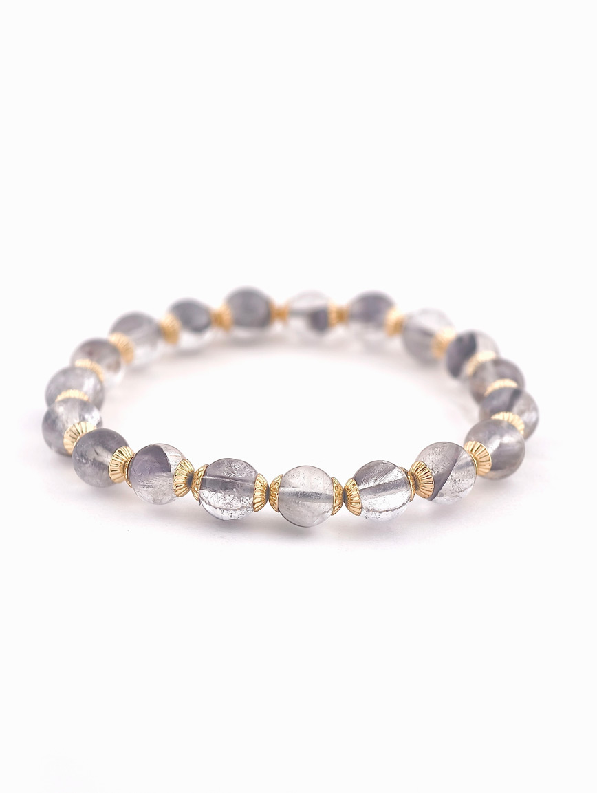 Natural Silver Rutilated Quartz Energy Bracelet