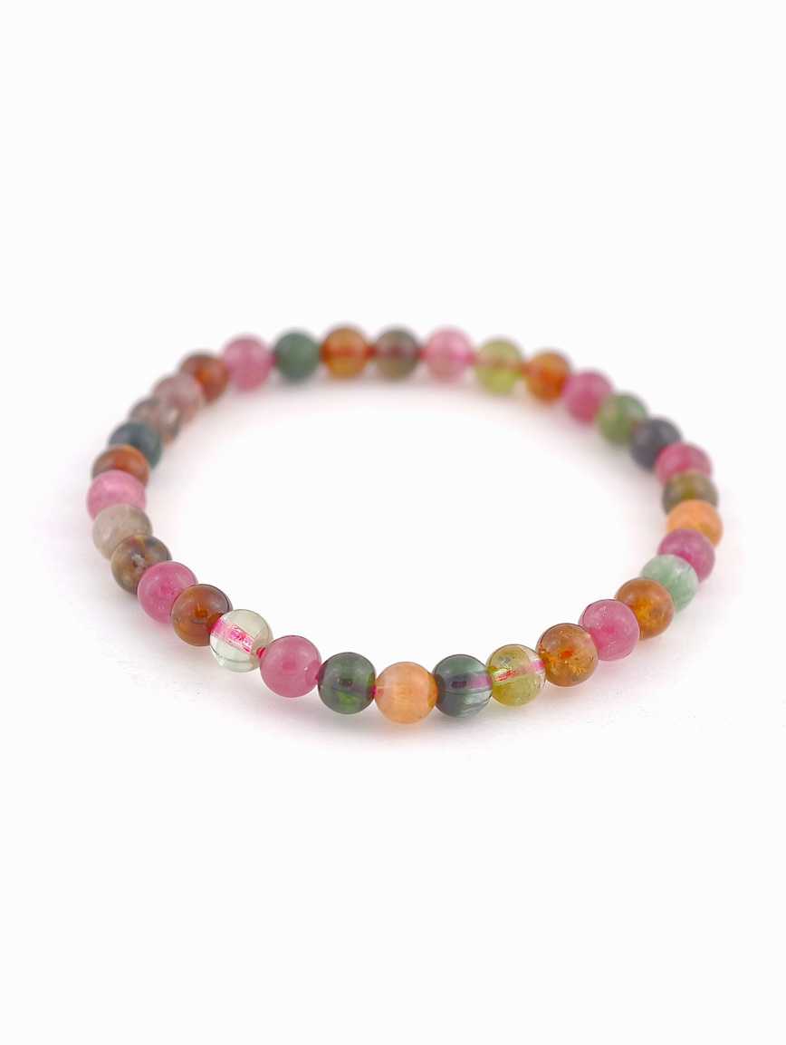 Natural Brazilian Rainbow Tourmaline Bracelet