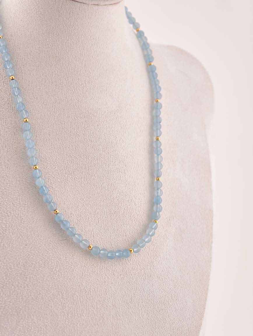 Natural Aquamarine Exquisite Style Necklace
