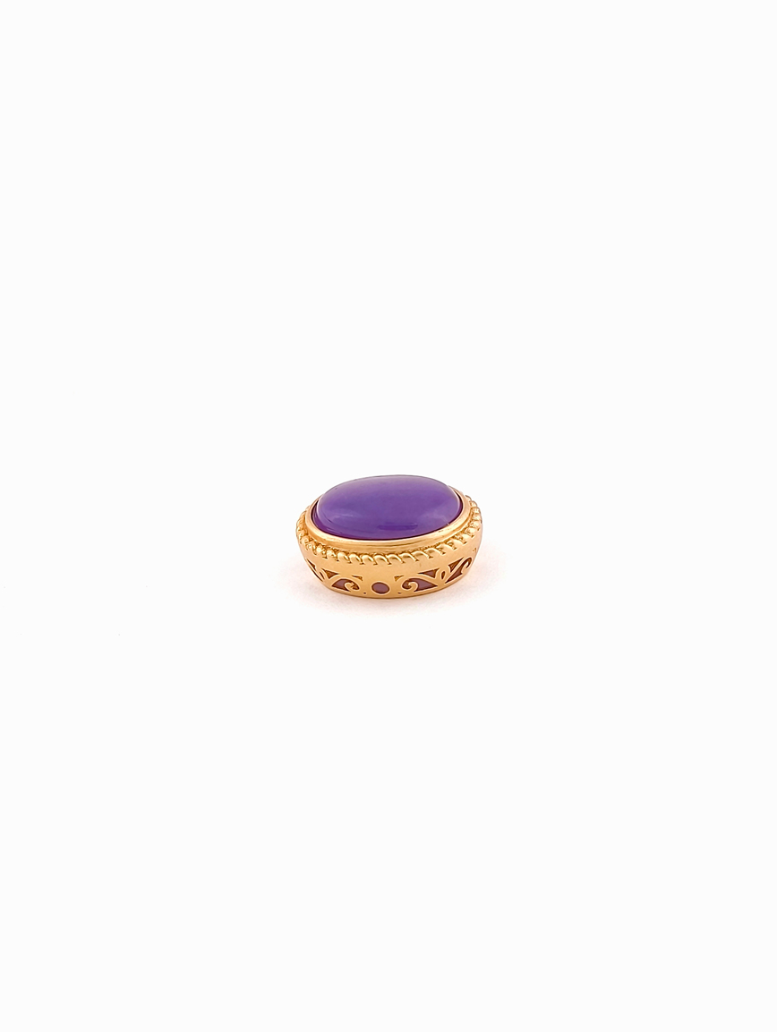 18K Gold Natural Sugilite Simple Style DIY Accessory