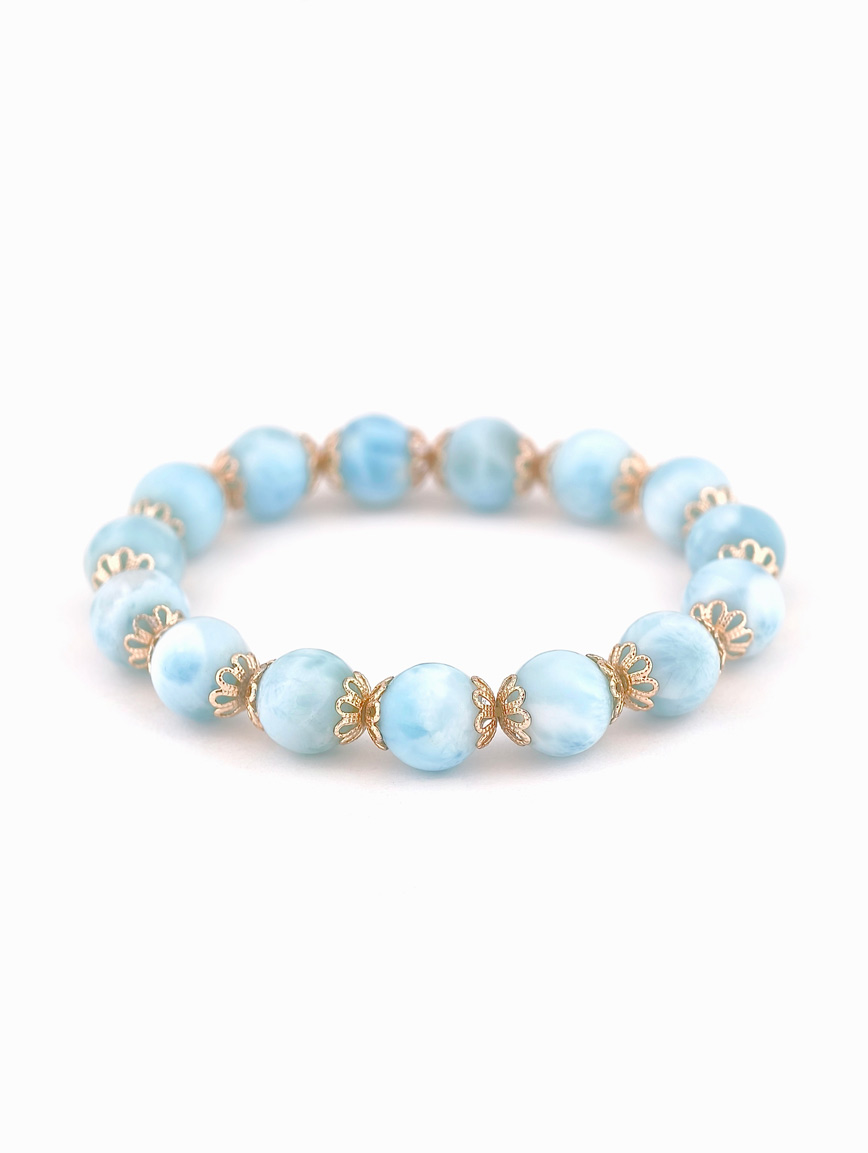 Natural Larimar Delicate Style Bracelet