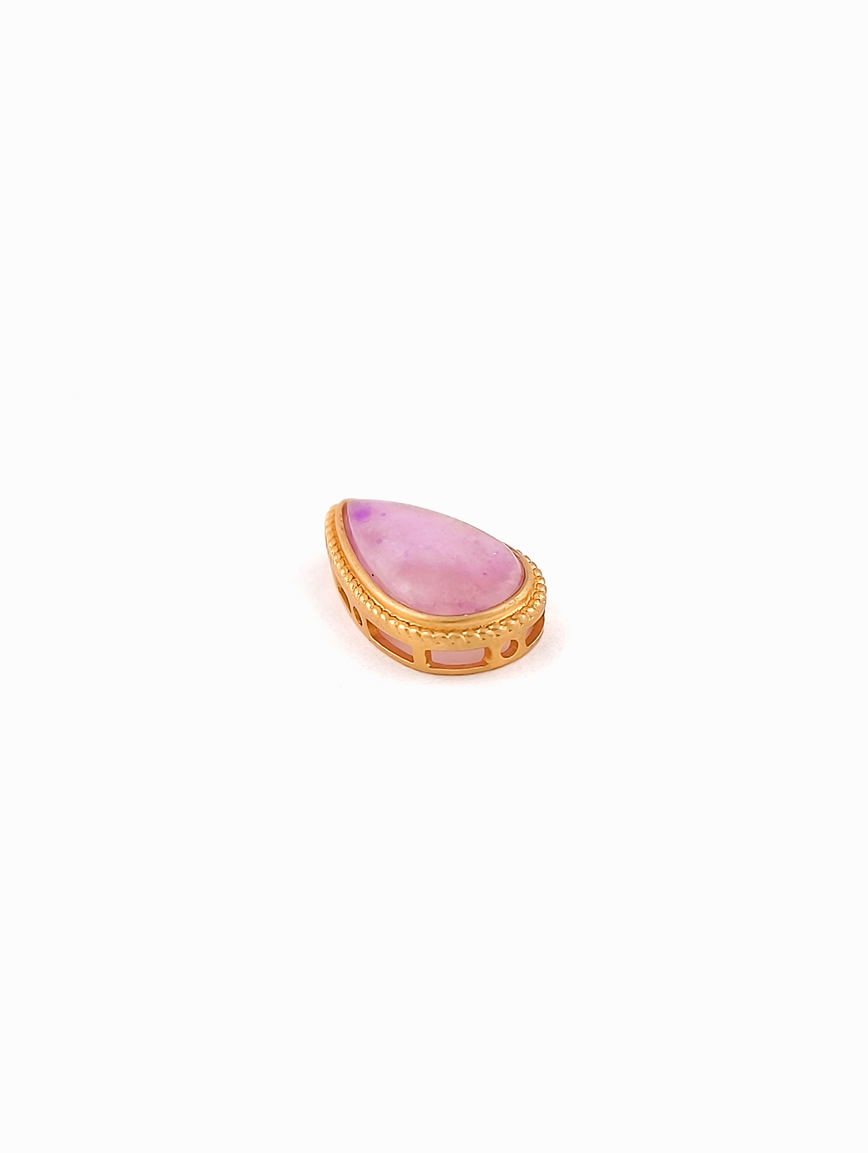 18K Gold Inlaid Water Drop Shaped Sugilite DIY Accessory