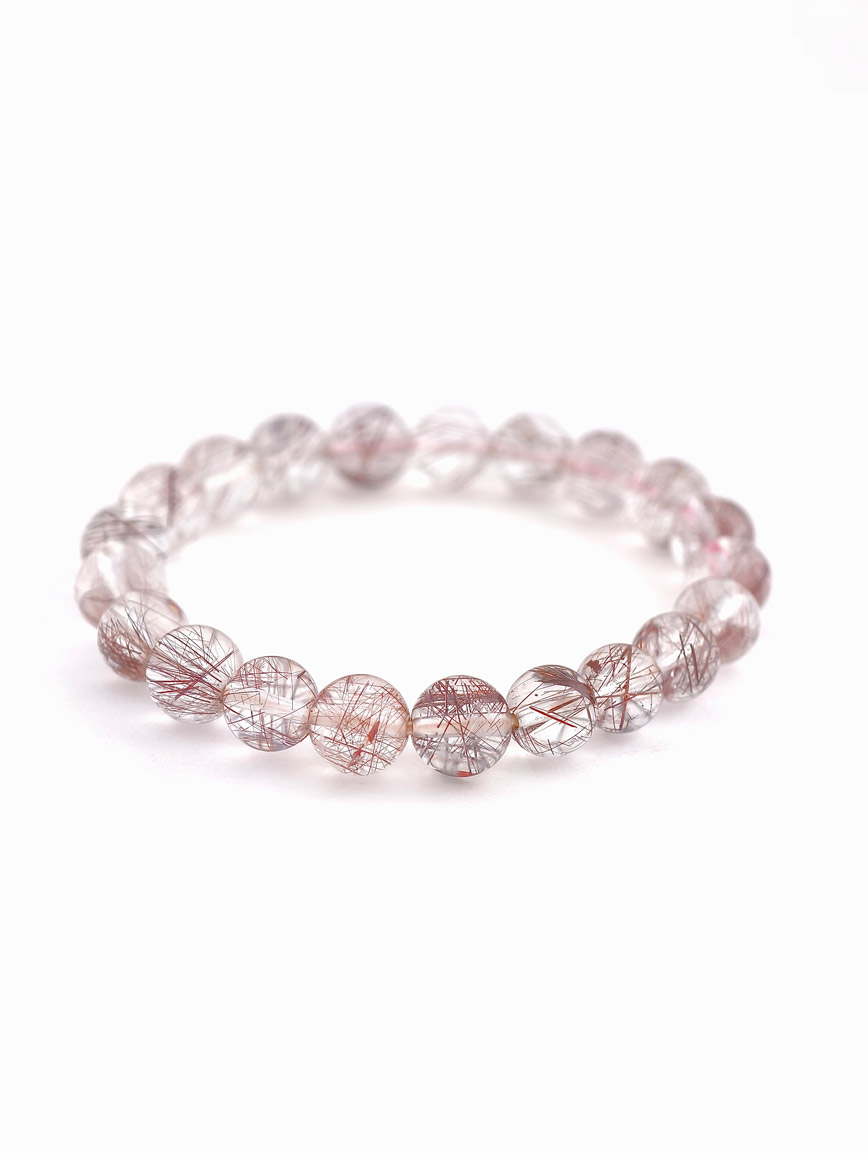 Natural Copper Rutilated Quartz Energy Bracelet