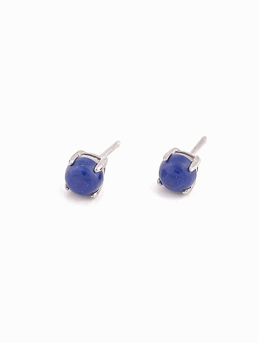 Natural Lapis Lazuli Sterling Silver Earrings