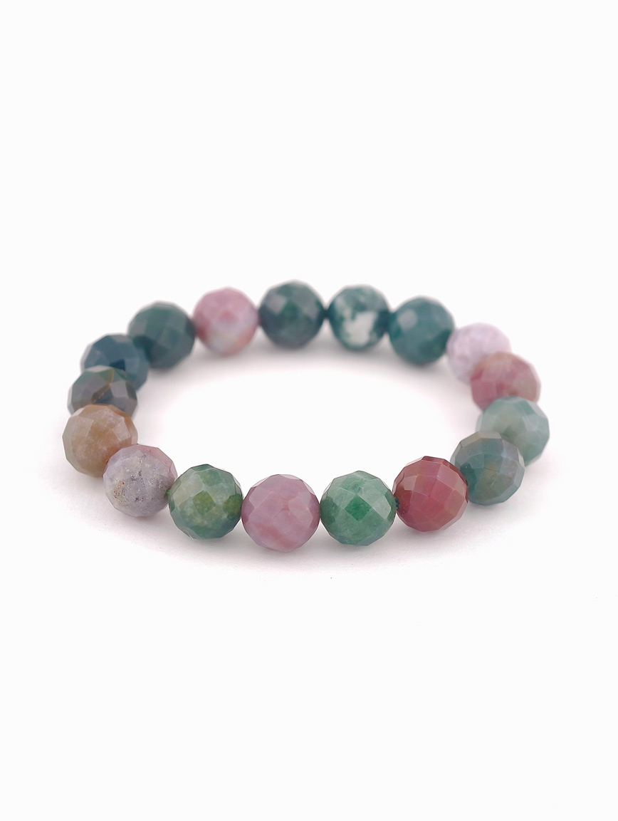 Natural Water Grass Agate Simple Style Bracelet