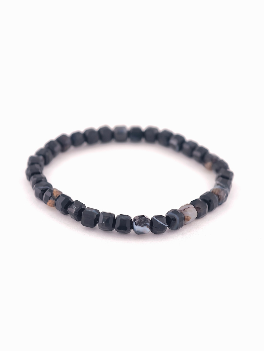 Natural Black Agate Bracelet