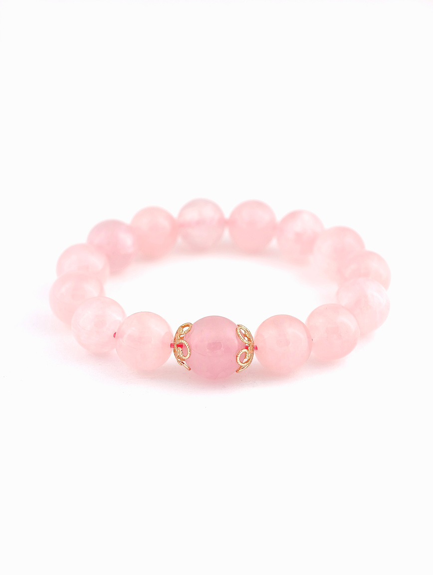 Natural Rose Quartz Simple Style Bracelet