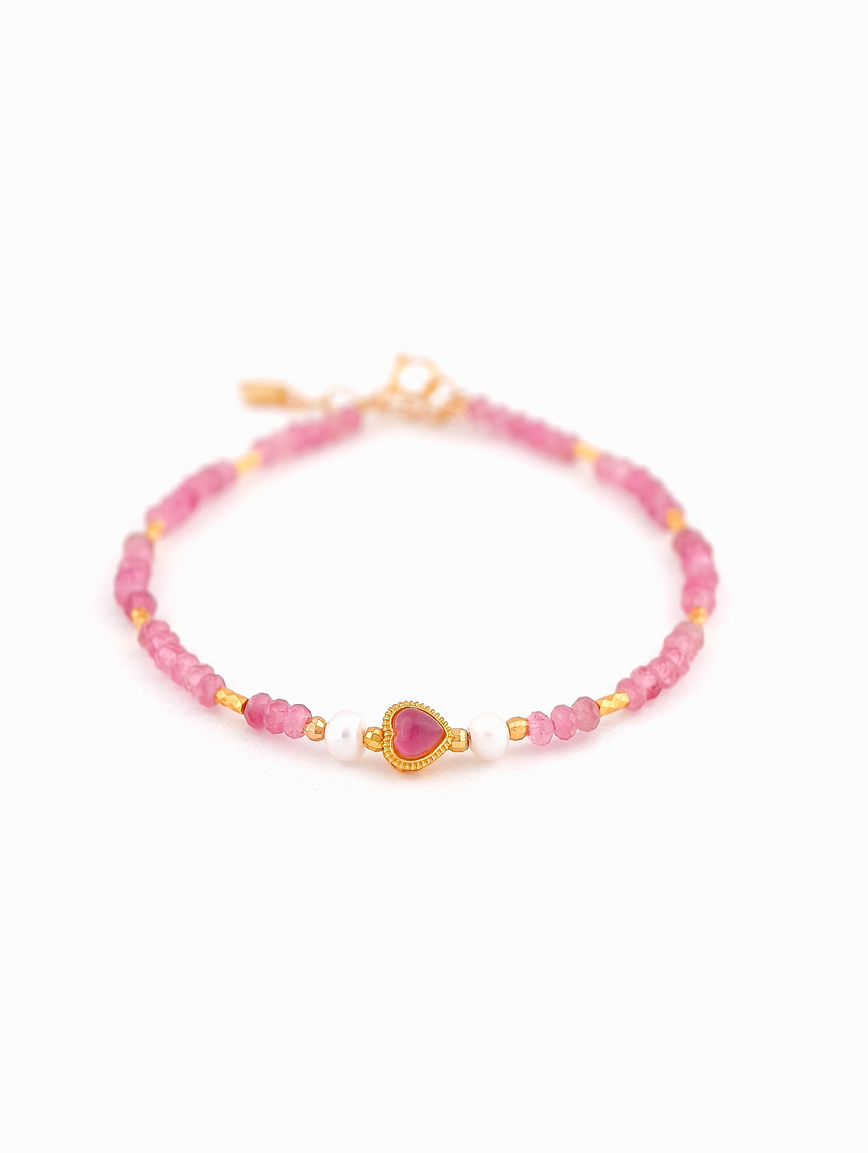 Natural Pink Tourmaline Exclusive Design Bracelet