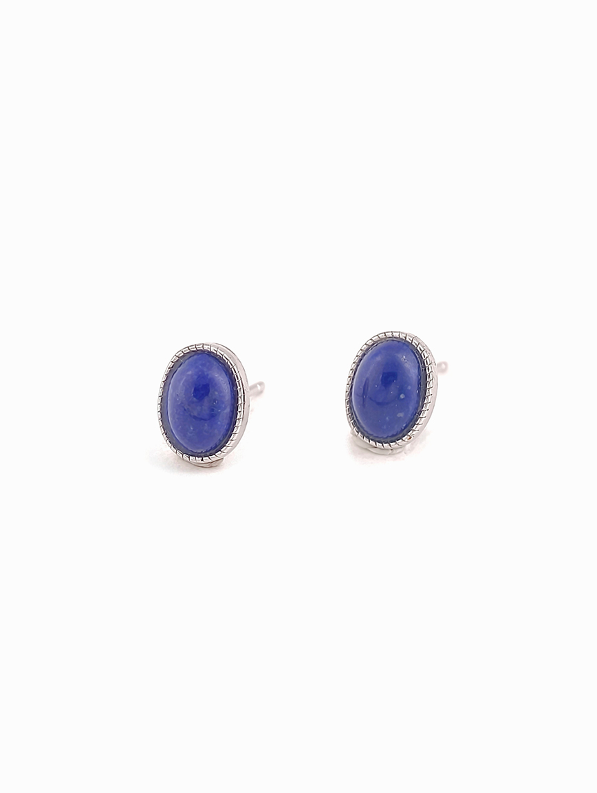 Natural Lapis Lazuli Simple Style Earrings