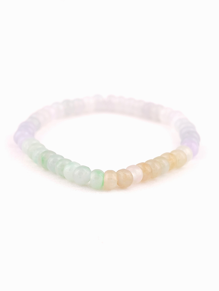 Natural Abacus Bead Jadeite Bracelet