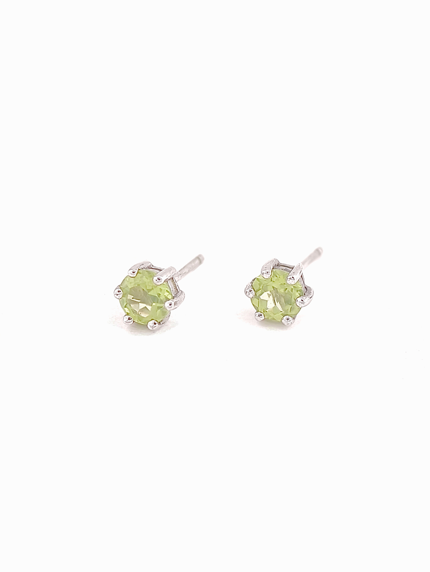 Natural Peridot Sterling Silver Earrings