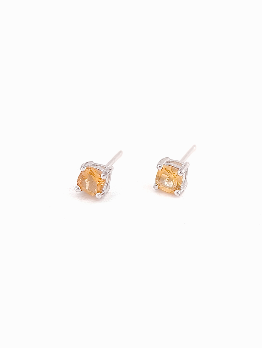 Natural Citrine Sterling Silver Earrings